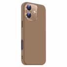 For iPhone 16 Plus Nano Lens Cover Liquid Silicone Phone Case(Desert Gold) - 2