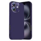 For iPhone 16 Plus Nano Lens Cover Liquid Silicone Phone Case(Dark Purple) - 1