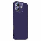 For iPhone 16 Plus Nano Lens Cover Liquid Silicone Phone Case(Dark Purple) - 2