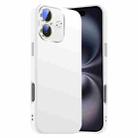For iPhone 16 Nano Lens Cover Liquid Silicone Phone Case(White) - 1