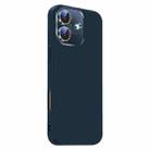 For iPhone 16 Nano Lens Cover Liquid Silicone Phone Case(Titanium Blue) - 2