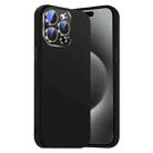 For iPhone 15 Pro Max Nano Lens Cover Liquid Silicone Phone Case(Black) - 1