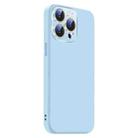 For iPhone 15 Pro Max Nano Lens Cover Liquid Silicone Phone Case(Light Blue) - 2