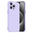 For iPhone 15 Pro Max Nano Lens Cover Liquid Silicone Phone Case(Light Purple) - 1