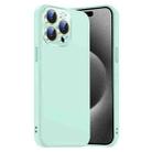 For iPhone 15 Pro Max Nano Lens Cover Liquid Silicone Phone Case(Light Cyan) - 1