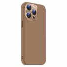 For iPhone 15 Pro Max Nano Lens Cover Liquid Silicone Phone Case(Desert Gold) - 2