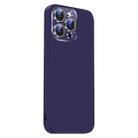 For iPhone 15 Pro Max Nano Lens Cover Liquid Silicone Phone Case(Dark Purple) - 2