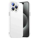 For iPhone 15 Pro Nano Lens Cover Liquid Silicone Phone Case(White) - 1