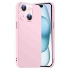 For iPhone 15 Plus Nano Lens Cover Liquid Silicone Phone Case(Pink) - 1