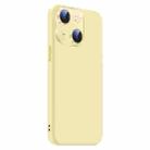 For iPhone 15 Plus Nano Lens Cover Liquid Silicone Phone Case(Yellow) - 2