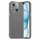 For iPhone 15 Plus Nano Lens Cover Liquid Silicone Phone Case(Titanium Gray) - 1