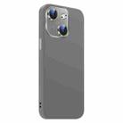 For iPhone 15 Plus Nano Lens Cover Liquid Silicone Phone Case(Titanium Gray) - 2