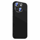 For iPhone 15 Nano Lens Cover Liquid Silicone Phone Case(Black) - 2