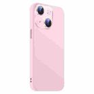 For iPhone 14 Plus Nano Lens Cover Liquid Silicone Phone Case(Pink) - 2