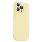 For iPhone 14 Pro Nano Lens Cover Liquid Silicone Phone Case(Yellow) - 2