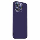 For iPhone 14 Pro Nano Lens Cover Liquid Silicone Phone Case(Dark Purple) - 2