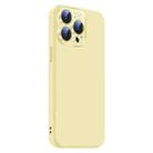 For iPhone 14 Pro Max Nano Lens Cover Liquid Silicone Phone Case(Yellow) - 2