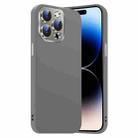 For iPhone 14 Pro Max Nano Lens Cover Liquid Silicone Phone Case(Titanium Gray) - 1