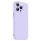 For iPhone 14 Pro Max Nano Lens Cover Liquid Silicone Phone Case(Light Purple) - 2