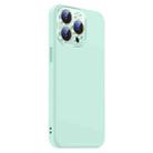 For iPhone 14 Pro Max Nano Lens Cover Liquid Silicone Phone Case(Light Cyan) - 2