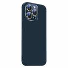 For iPhone 13 Pro Max Nano Lens Cover Liquid Silicone Phone Case(Titanium Blue) - 2