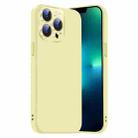 For iPhone 13 Pro Max Nano Lens Cover Liquid Silicone Phone Case(Yellow) - 1