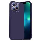 For iPhone 13 Pro Max Nano Lens Cover Liquid Silicone Phone Case(Dark Purple) - 1