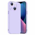 For iPhone 13 Nano Lens Cover Liquid Silicone Phone Case(Light Purple) - 1