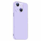 For iPhone 13 Nano Lens Cover Liquid Silicone Phone Case(Light Purple) - 2