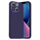 For iPhone 13 Nano Lens Cover Liquid Silicone Phone Case(Dark Purple) - 1