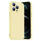 For iPhone 12 Pro Nano Lens Cover Liquid Silicone Phone Case(Yellow) - 1