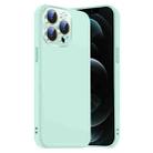 For iPhone 12 Pro Nano Lens Cover Liquid Silicone Phone Case(Light Cyan) - 1