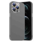 For iPhone 12 Pro Max Nano Lens Cover Liquid Silicone Phone Case(Titanium Gray) - 1