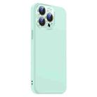 For iPhone 12 Pro Max Nano Lens Cover Liquid Silicone Phone Case(Light Cyan) - 2