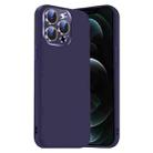 For iPhone 12 Pro Max Nano Lens Cover Liquid Silicone Phone Case(Dark Purple) - 1