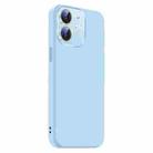 For iPhone 12 Nano Lens Cover Liquid Silicone Phone Case(Light Blue) - 2