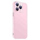 For iPhone 11 Pro Max Nano Lens Cover Liquid Silicone Phone Case(Pink) - 2
