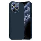For iPhone 11 Pro Max Nano Lens Cover Liquid Silicone Phone Case(Titanium Blue) - 1