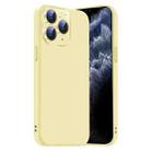 For iPhone 11 Pro Max Nano Lens Cover Liquid Silicone Phone Case(Yellow) - 1
