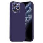 For iPhone 11 Pro Max Nano Lens Cover Liquid Silicone Phone Case(Dark Purple) - 1