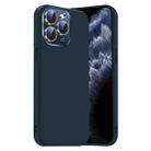 For iPhone 11 Pro Nano Lens Cover Liquid Silicone Phone Case(Titanium Blue) - 1