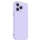 For iPhone 11 Pro Nano Lens Cover Liquid Silicone Phone Case(Light Purple) - 2