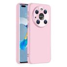 For Huawei Mate 40 Pro Nano Lens Cover Liquid Silicone Phone Case(Pink) - 1