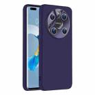 For Huawei Mate 40 Pro Nano Lens Cover Liquid Silicone Phone Case(Dark Purple) - 1