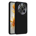 For Huawei Mate 50 / Mate 50E Nano Lens Cover Liquid Silicone Phone Case(Black) - 1