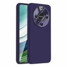 For Huawei Mate 60 Nano Lens Cover Liquid Silicone Phone Case(Dark Purple) - 1