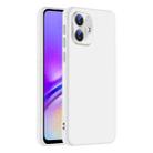For Samsung Galaxy A05 Nano Lens Cover Liquid Silicone Phone Case(White) - 1