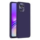 For Samsung Galaxy A05 Nano Lens Cover Liquid Silicone Phone Case(Dark Purple) - 1