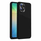 For Samsung Galaxy A06 4G Nano Lens Cover Liquid Silicone Phone Case(Black) - 1