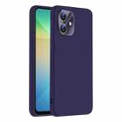 For Samsung Galaxy A06 4G Nano Lens Cover Liquid Silicone Phone Case(Dark Purple) - 1